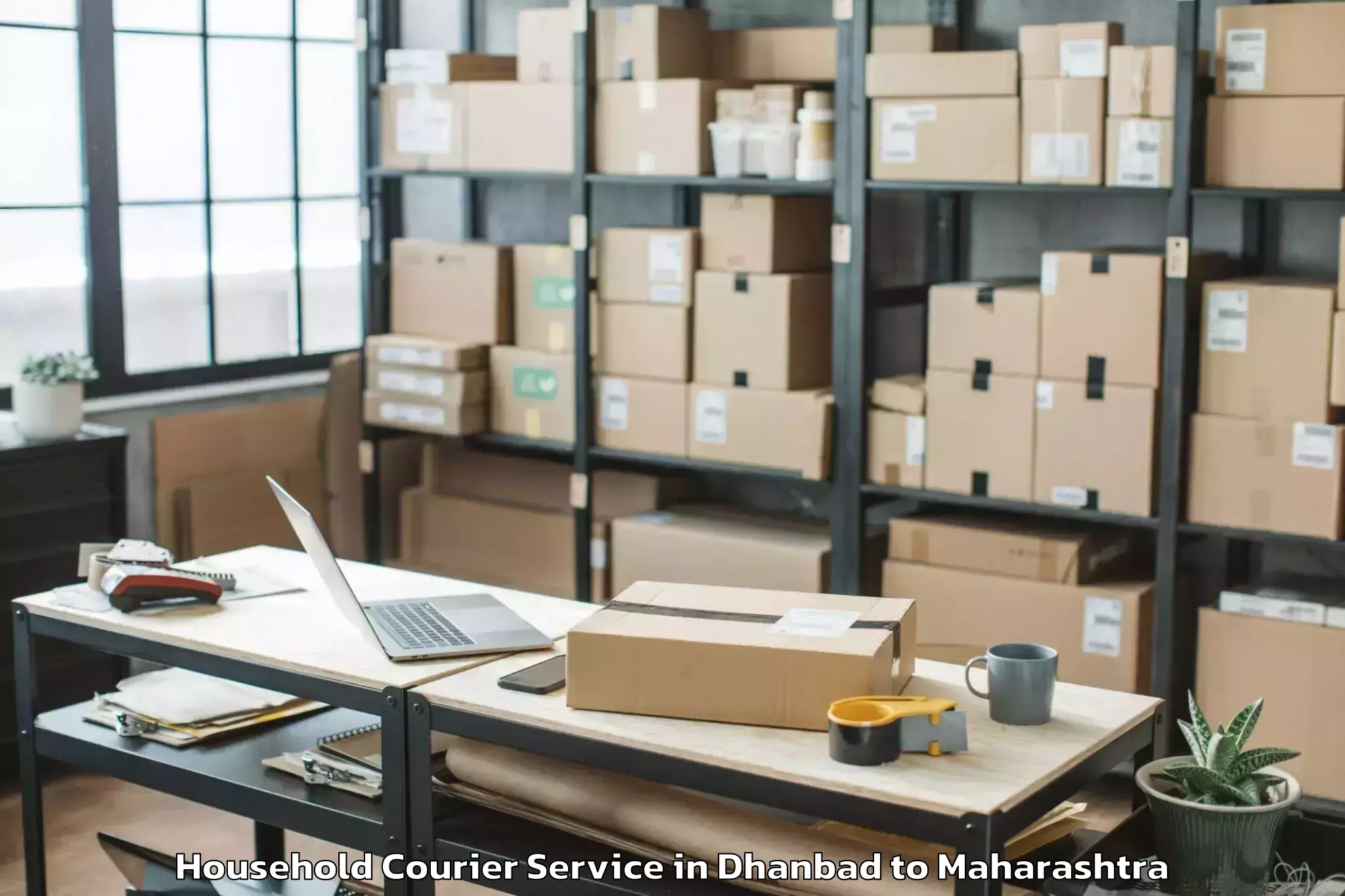 Efficient Dhanbad to Chandrapur Household Courier